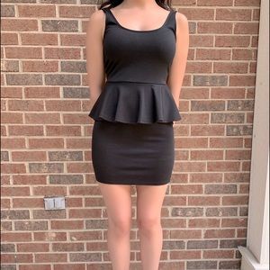 LBD Peplum Dress + Free Scrunchie